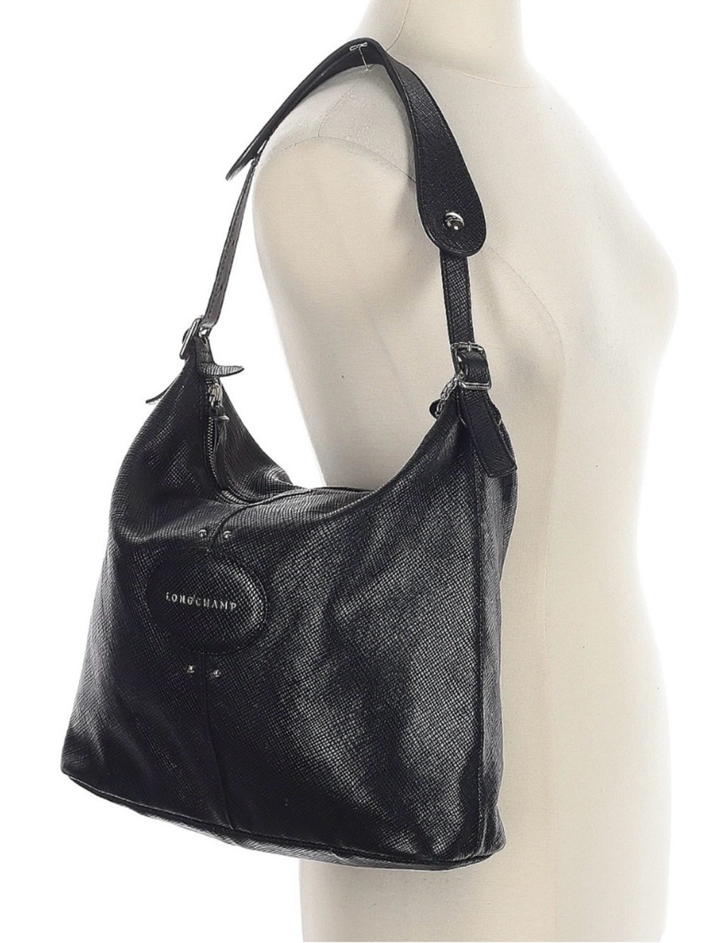 Longchamp Black Slouchy Hobo Shoulder Bag
